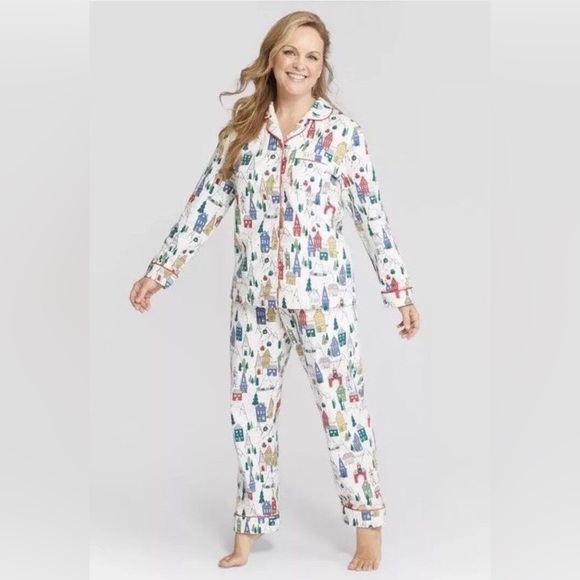 Wondershop Other - Snow Skiing Village Flannel Pajama Set ❄️ Lounge Pants & Long Sleeve Shirt XXL